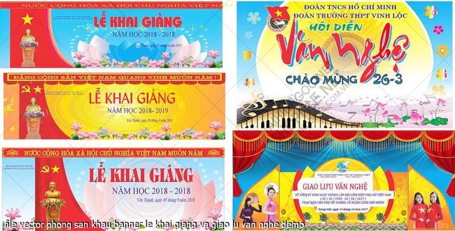 file vector phong san khau banner le khai giang va giao lu van nghe